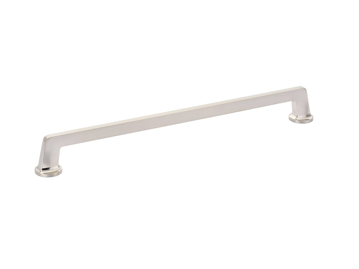 Northport Appliance Pull with Round Bases in Brushed Nickel