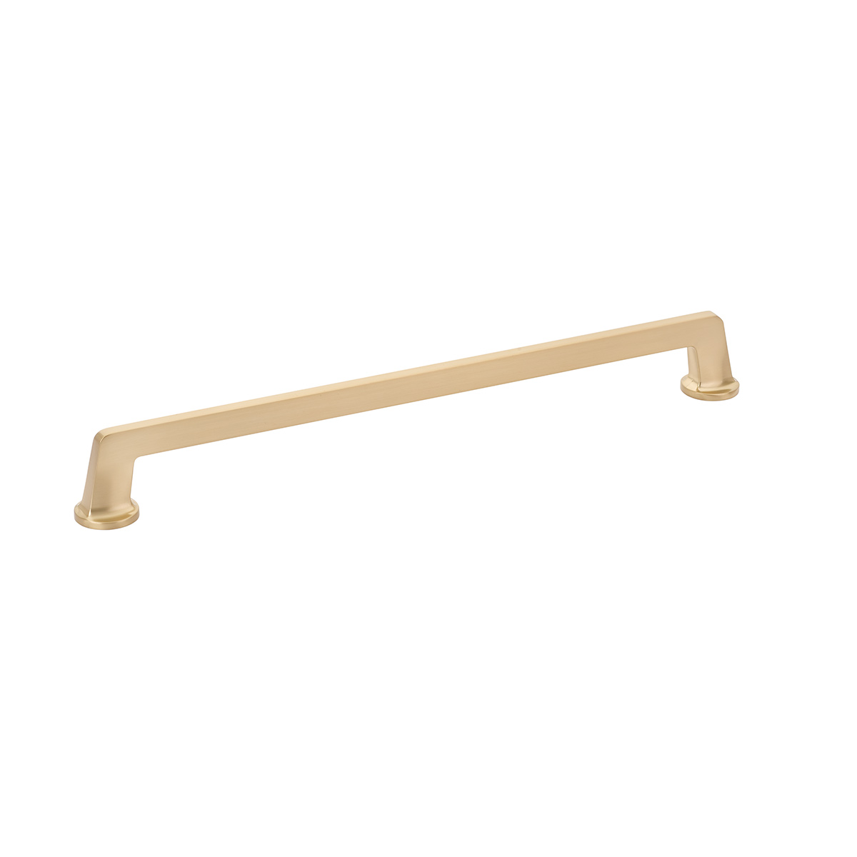 Northport Appliance Pull with Round Bases in Signature Satin Brass