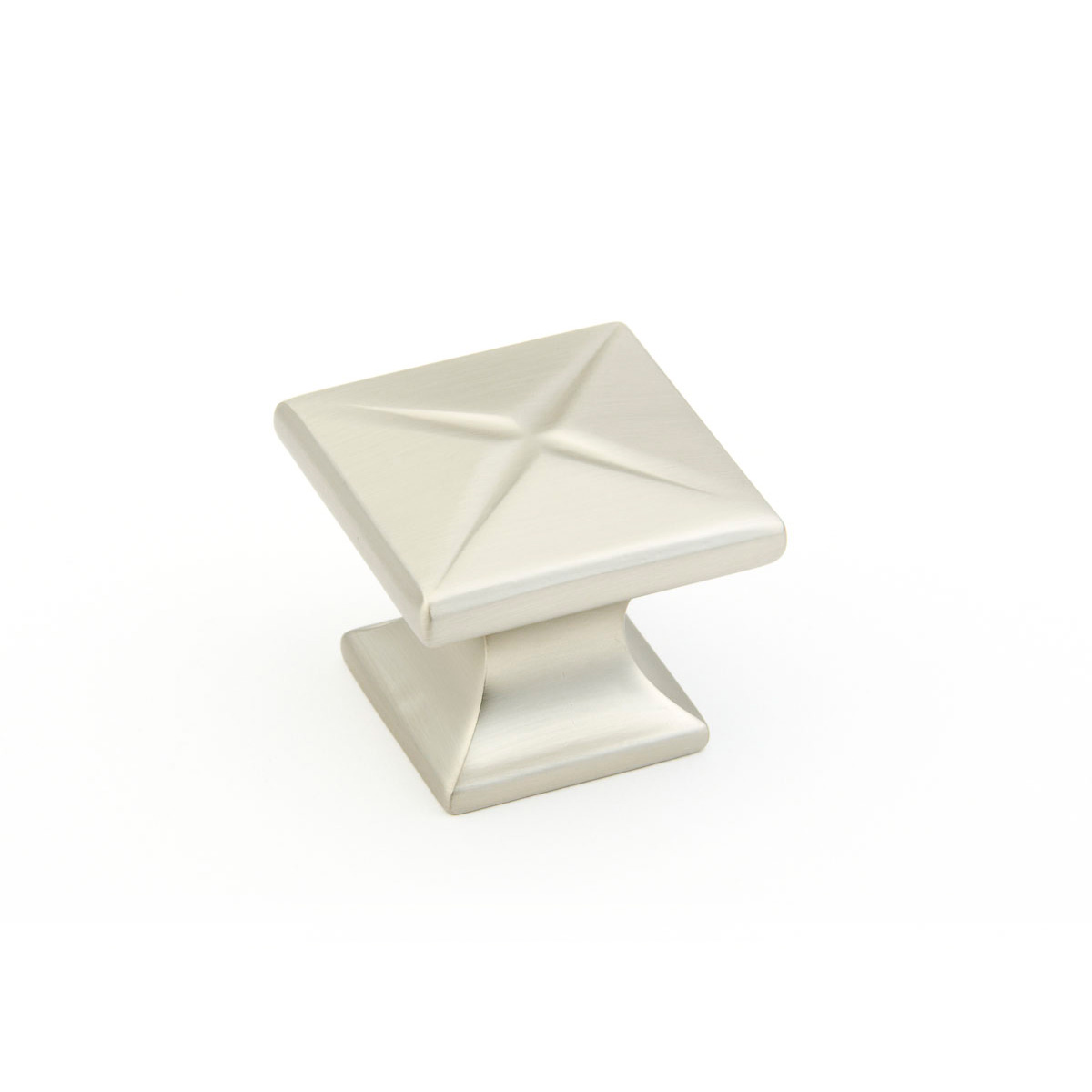 Northport Square Knob in Satin Nickel