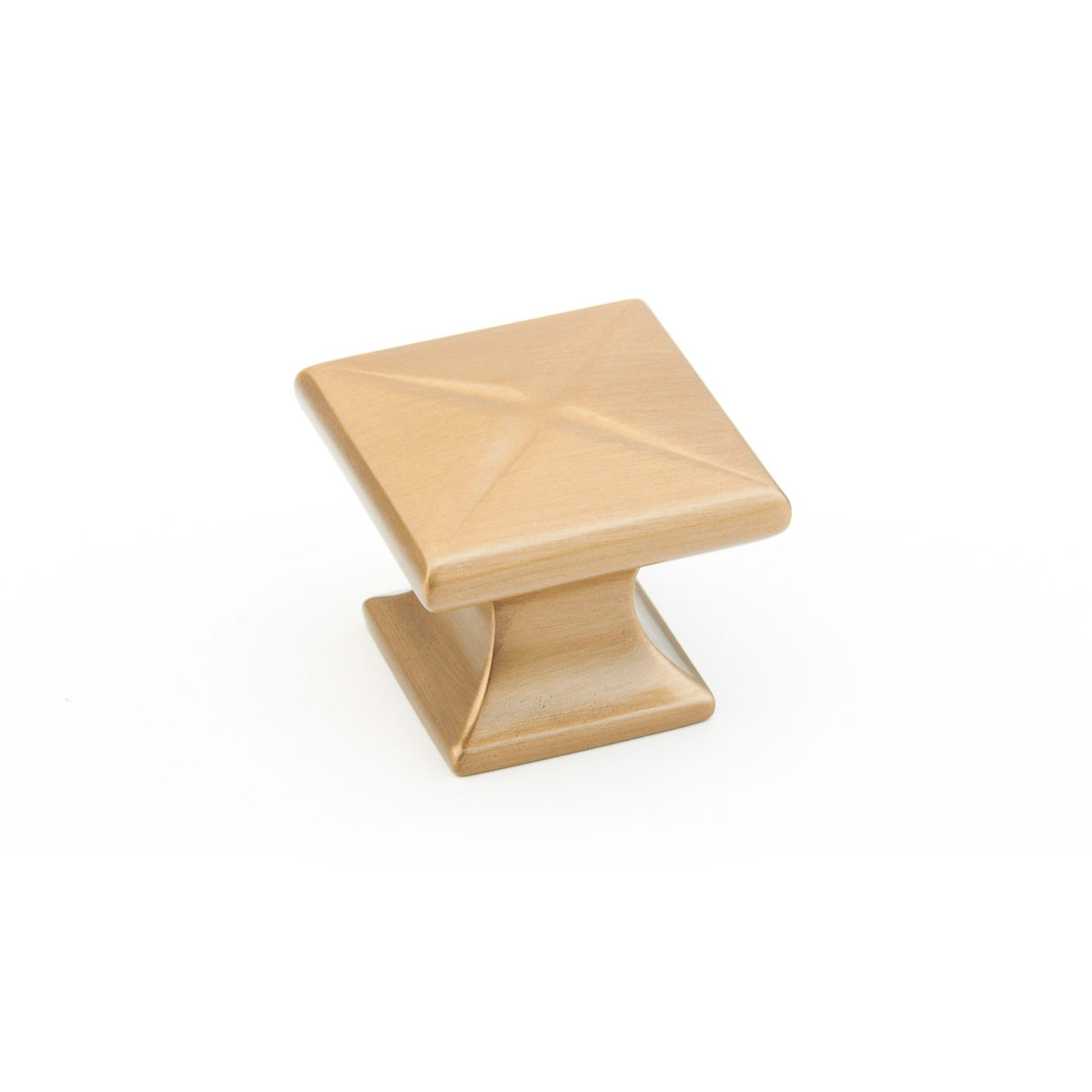 Northport Square Knob in Brushed Bronze