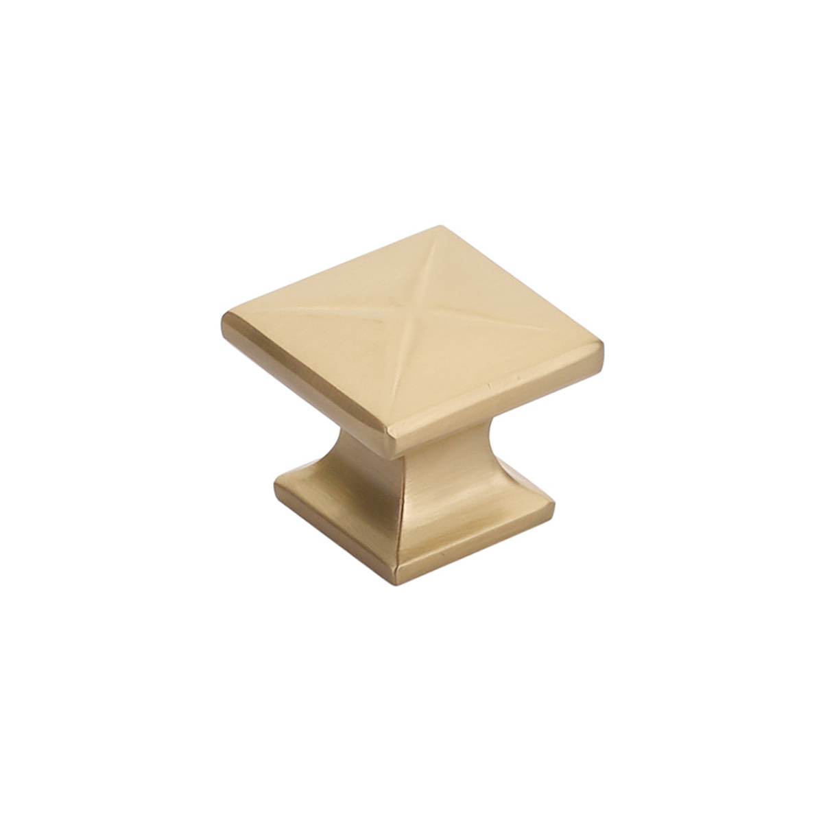Northport Square Knob in Signature Satin Brass