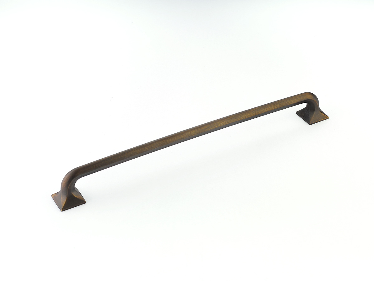 Northport Appliance Pull with Square Bases in Ancient Bronze