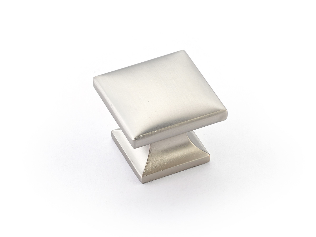 Northport Smooth Square Knob in Satin Nickel