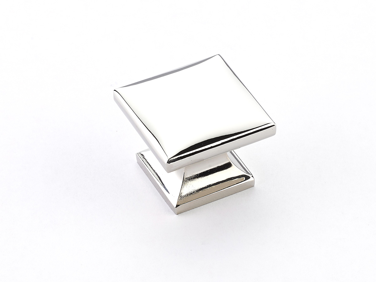 Northport Smooth Square Knob in Polished Nickel