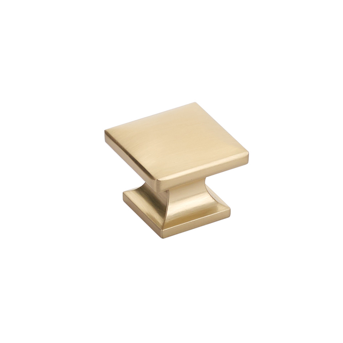 Northport Smooth Square Knob in Signature Satin Brass