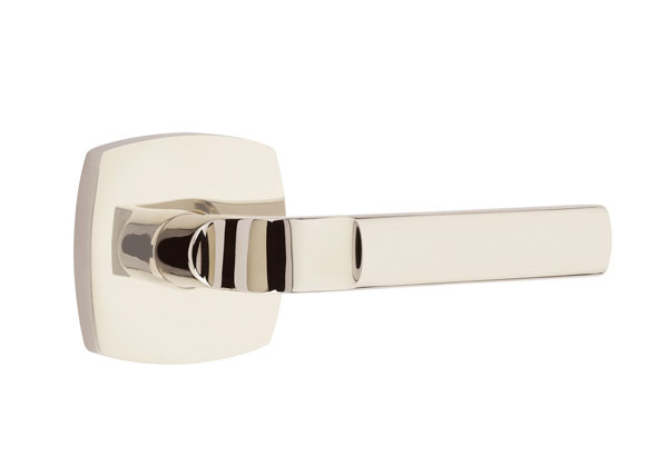 Modern Aston Lever in Polished Nickel