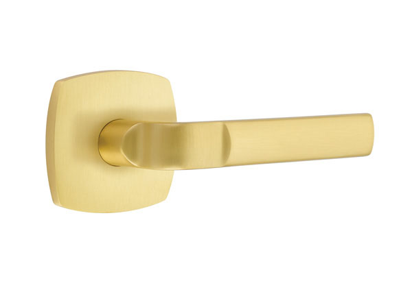 Modern Aston Lever in Satin Brass