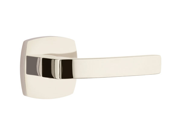 Modern Breslin Lever in Polished Nickel