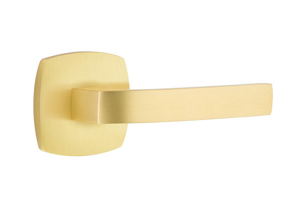 Modern Breslin Lever in Satin Brass