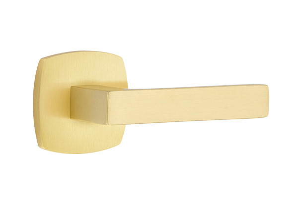 Modern Dumont Lever in Satin Brass