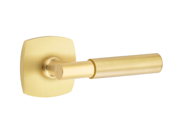 Modern Myles Lever in Satin Brass