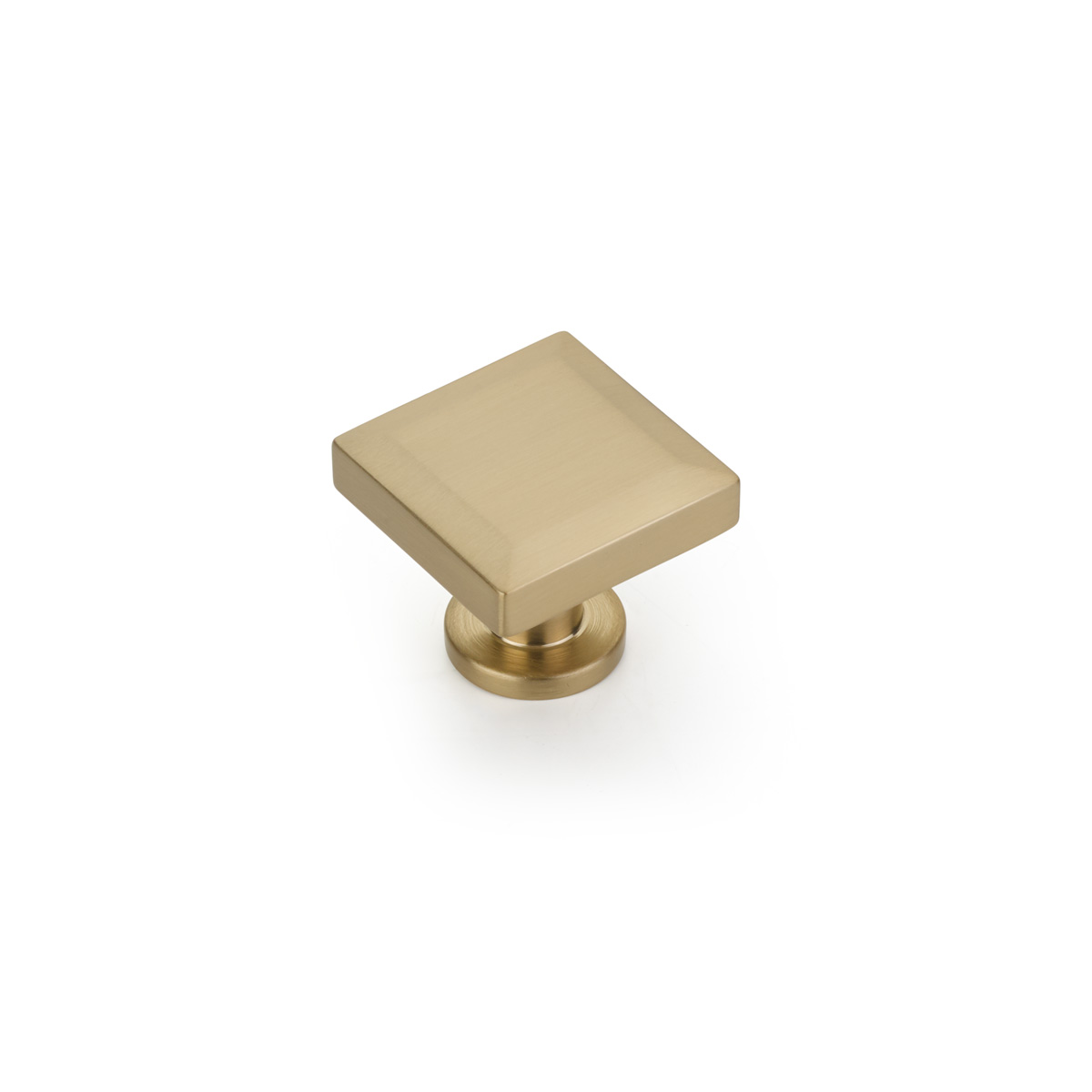 Heathrow Square Knob in Signature Satin Brass