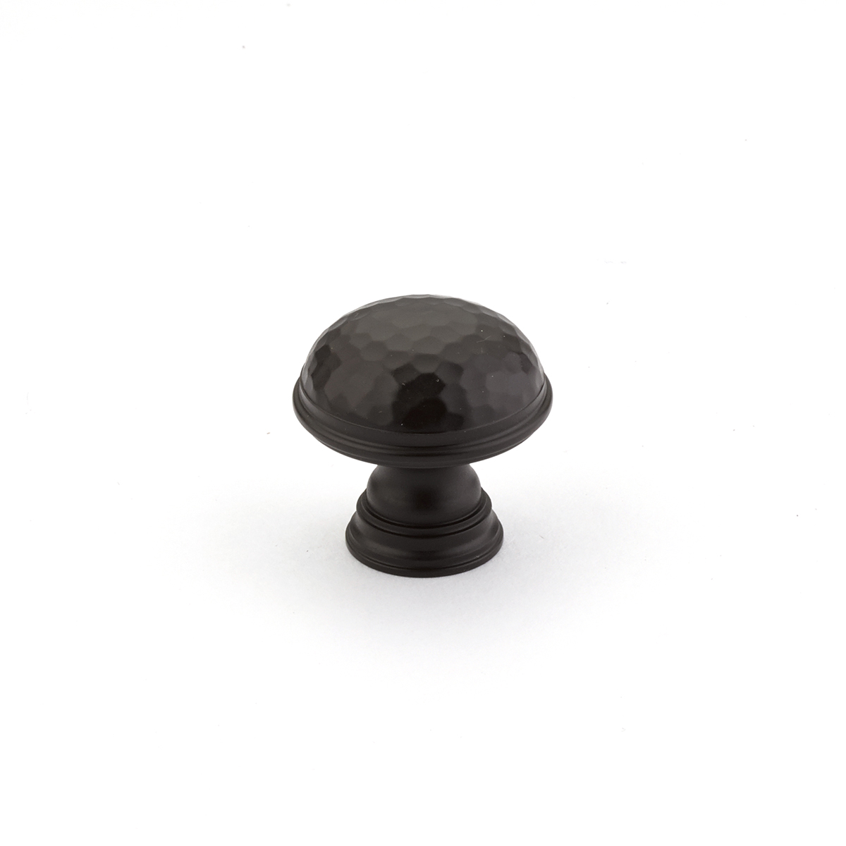 Atherton Knob, Hammered, Plain Edges in Oil Rubbed Bronze