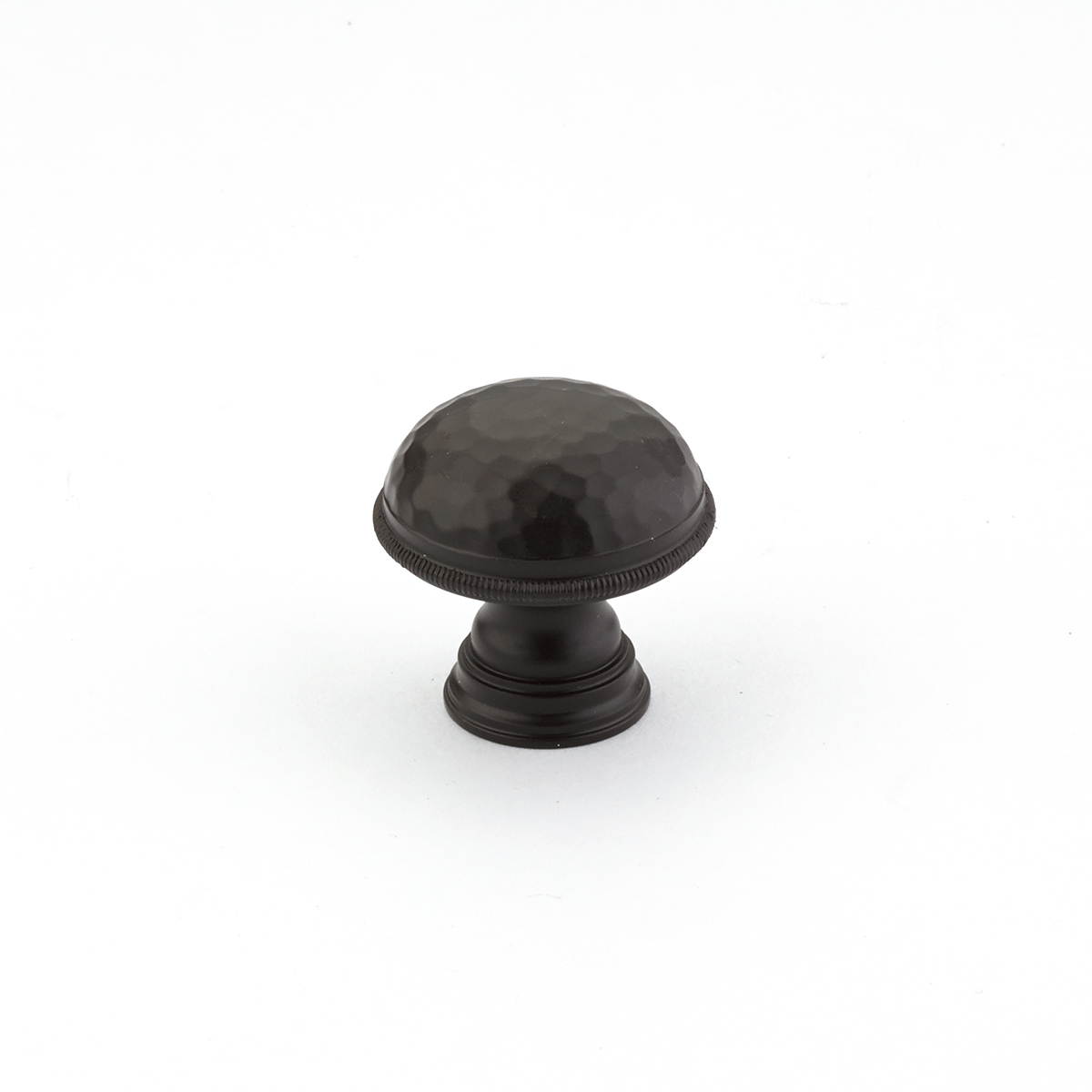 Atherton Knob, Hammered, Knurled Edges in Oil Rubbed Bronze