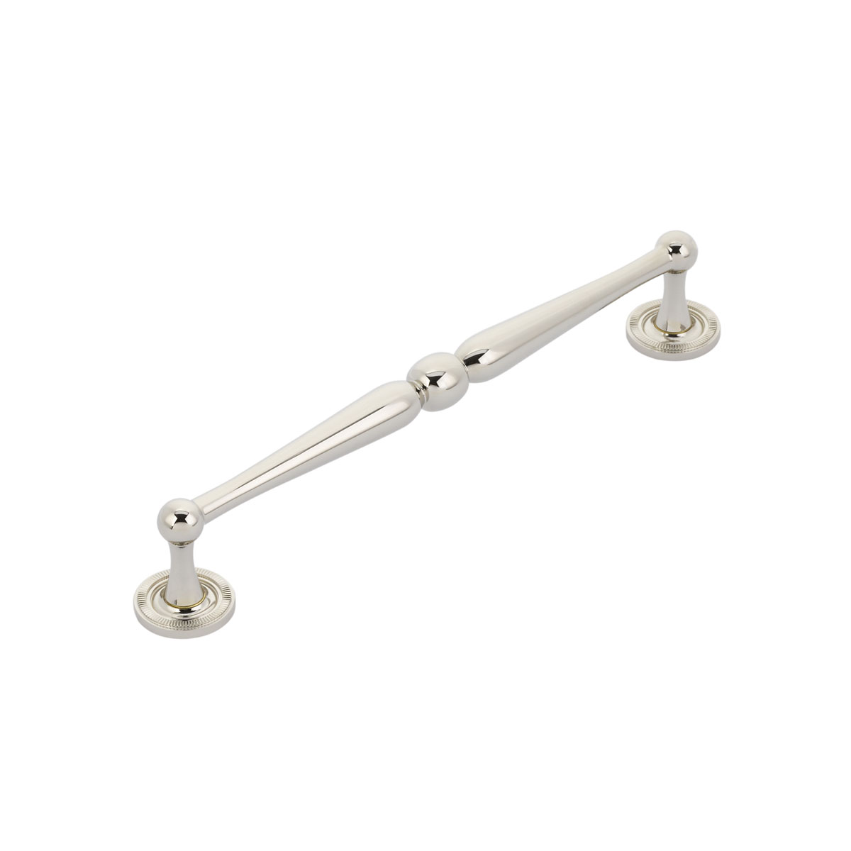 Atherton Pull with Knurled Footplate in Polished Nickel