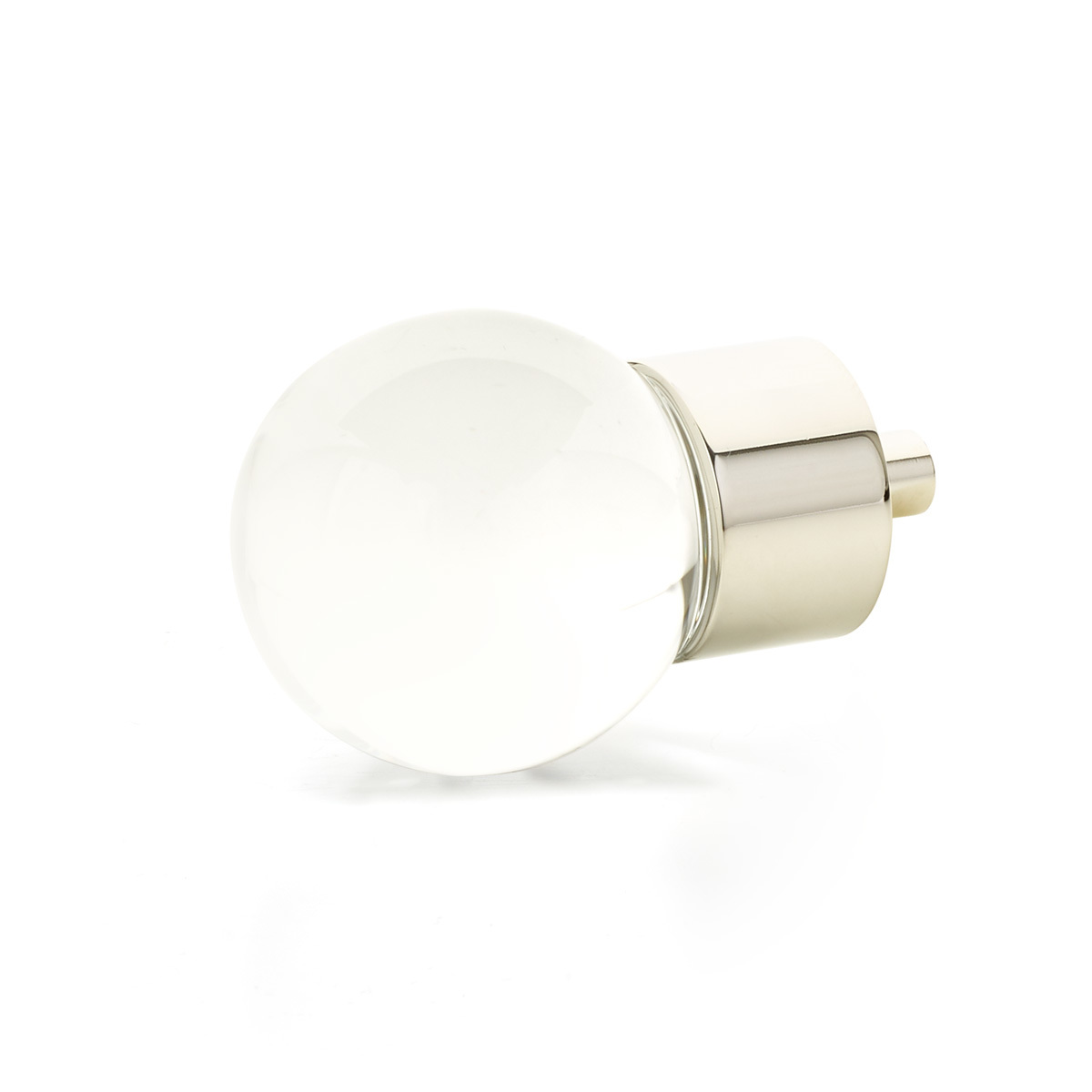City Lights Globe Glass Knob in Polished Nickel