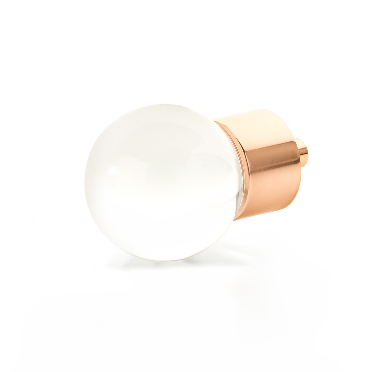 City Lights Globe Glass Knob in Polished Rose Gold