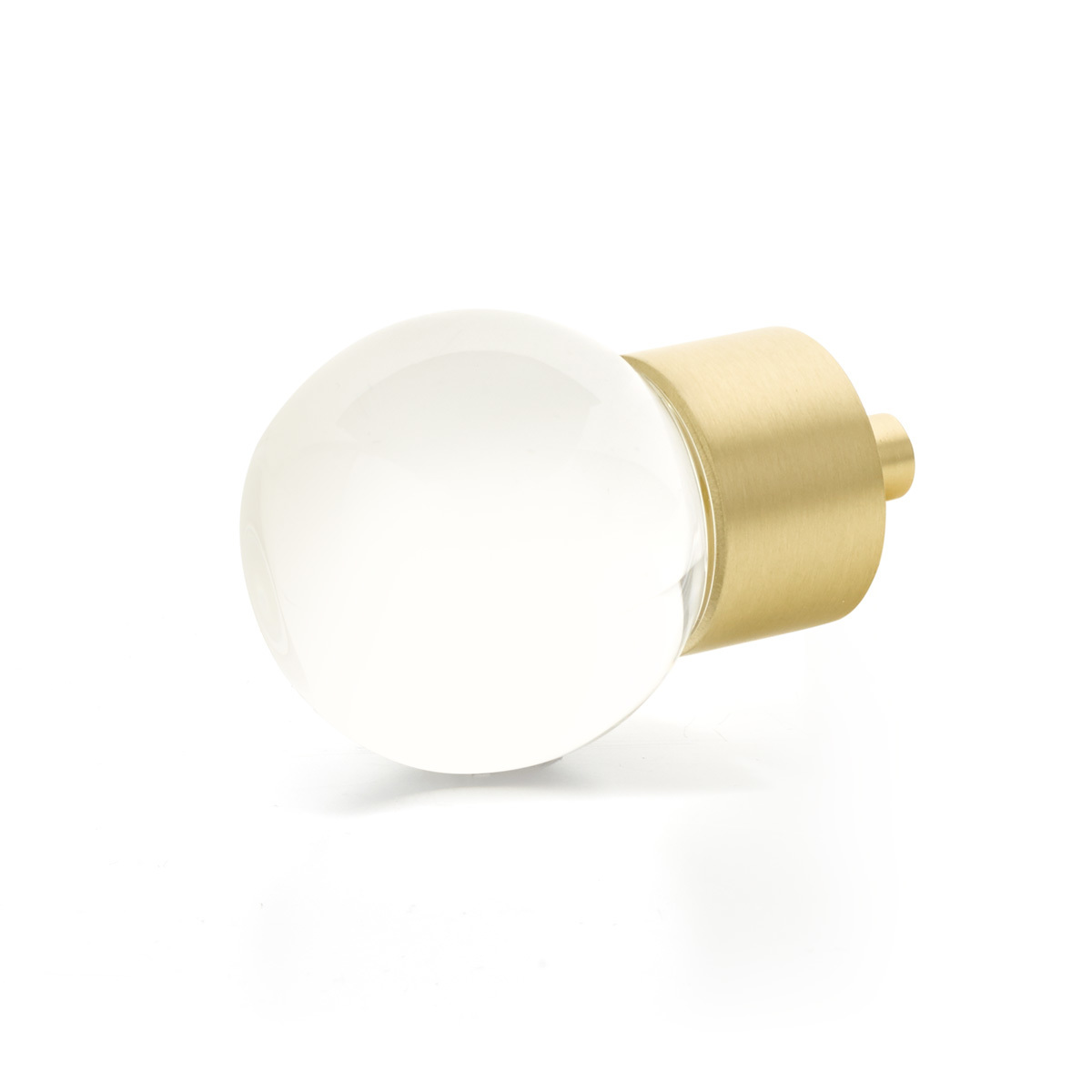City Lights Globe Glass Knob in Satin Brass
