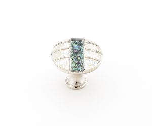 Fair Isle Fluted Round Knob in Polished Nickel