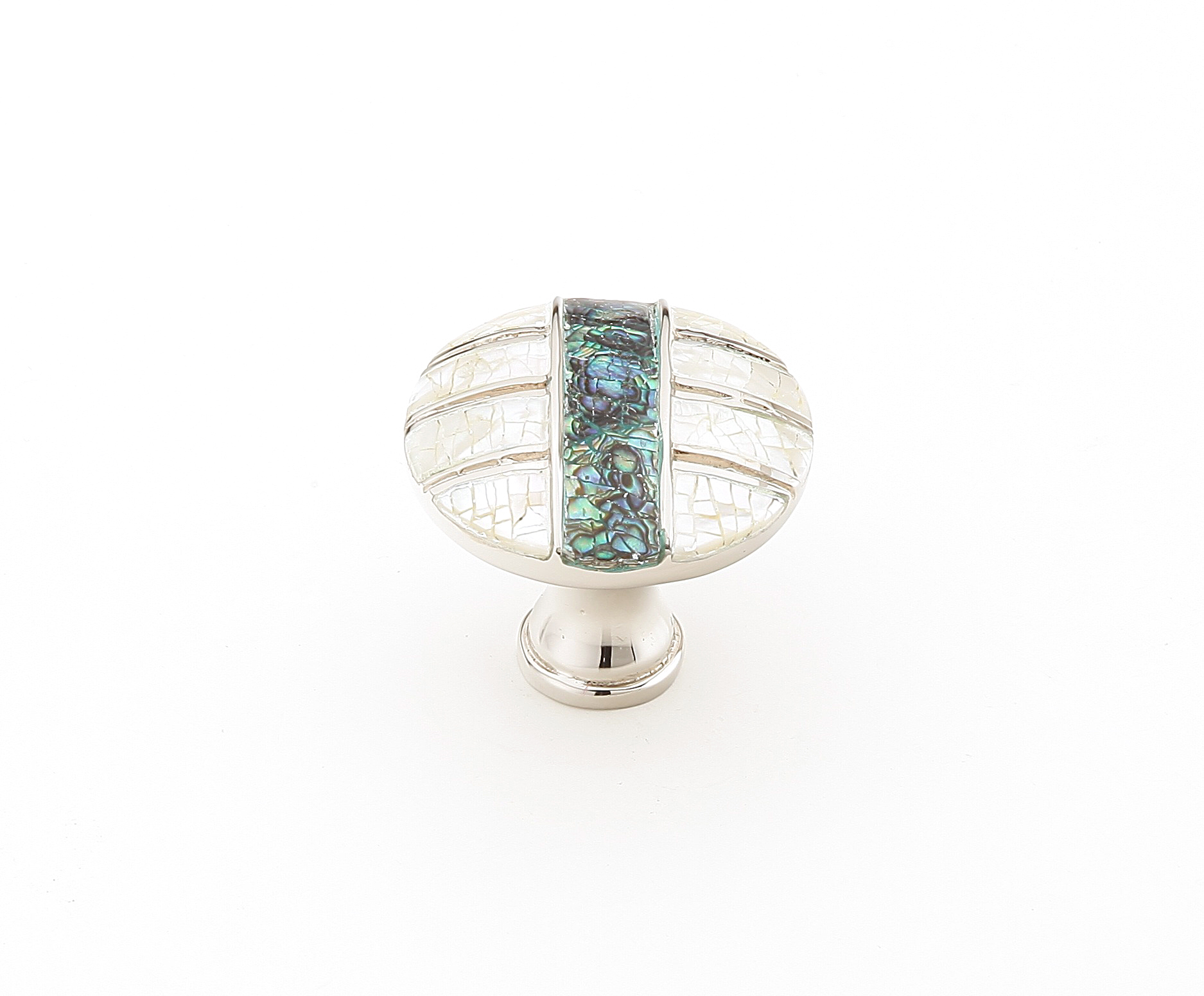 Fair Isle Fluted Round Knob in Polished Nickel