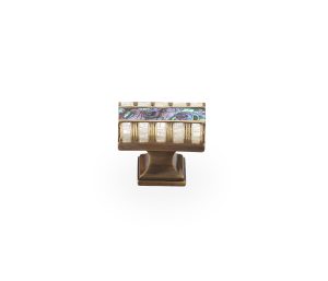 Fair Isle Rectangle Knob in Aged Dover