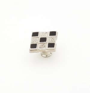 Avalon Bay Square Knob Black Mother of Pearl
