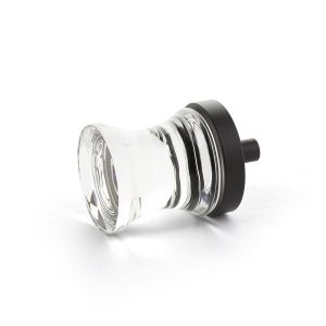 City Lights Concave Glass Knob in Oil Rubbed Bronze