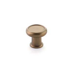Steamworks Round Knob in Brushed Bronze