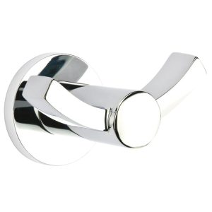 Modern Brass Double Hook with Rosette - Modern Brass Double Hook