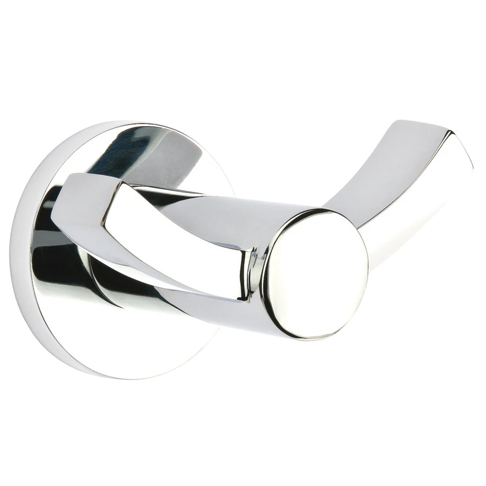 Modern Brass Double Hook with Rosette - Modern Brass Double Hook