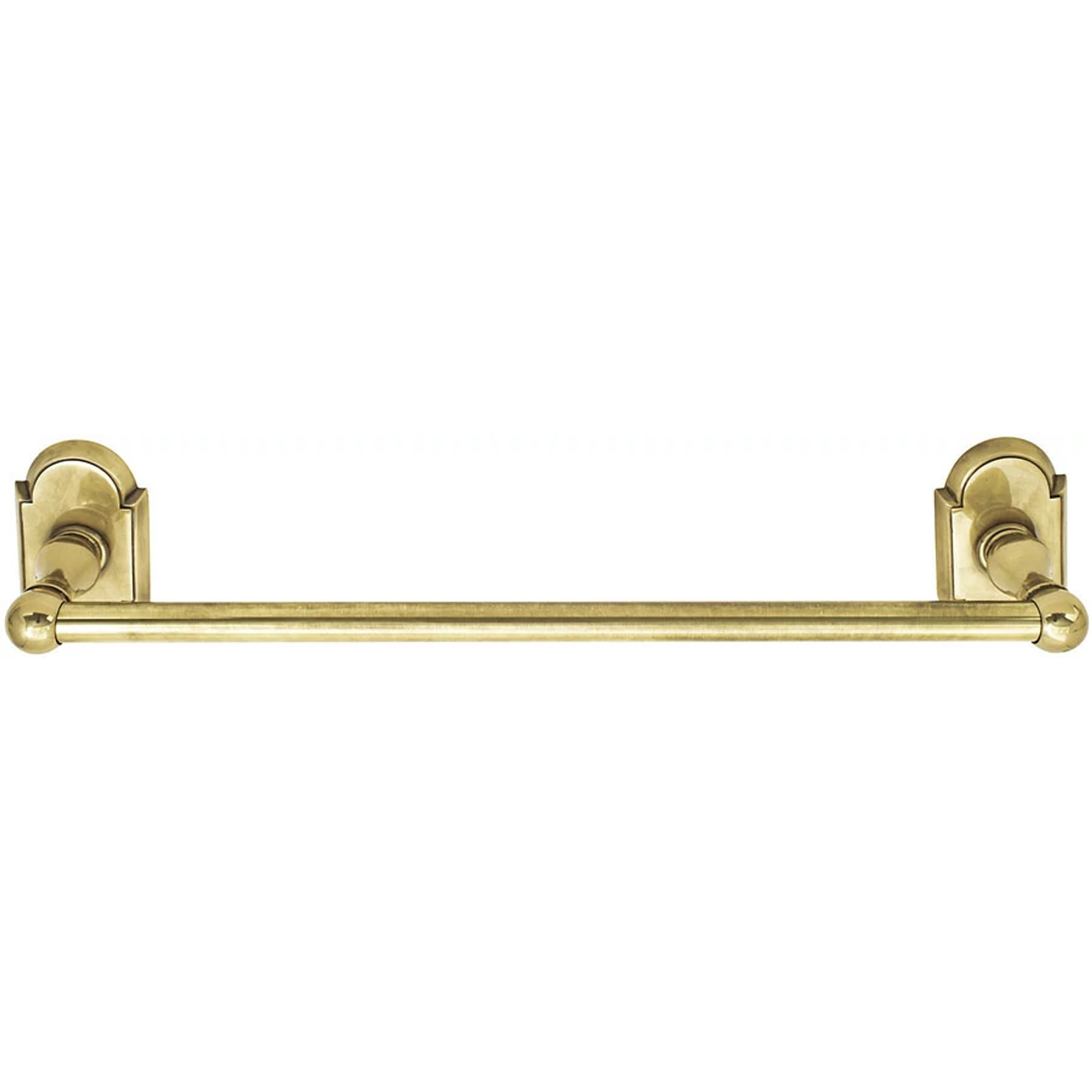 Bath Hardware Traditional Brass Towel Bar, Rectangular Rosette