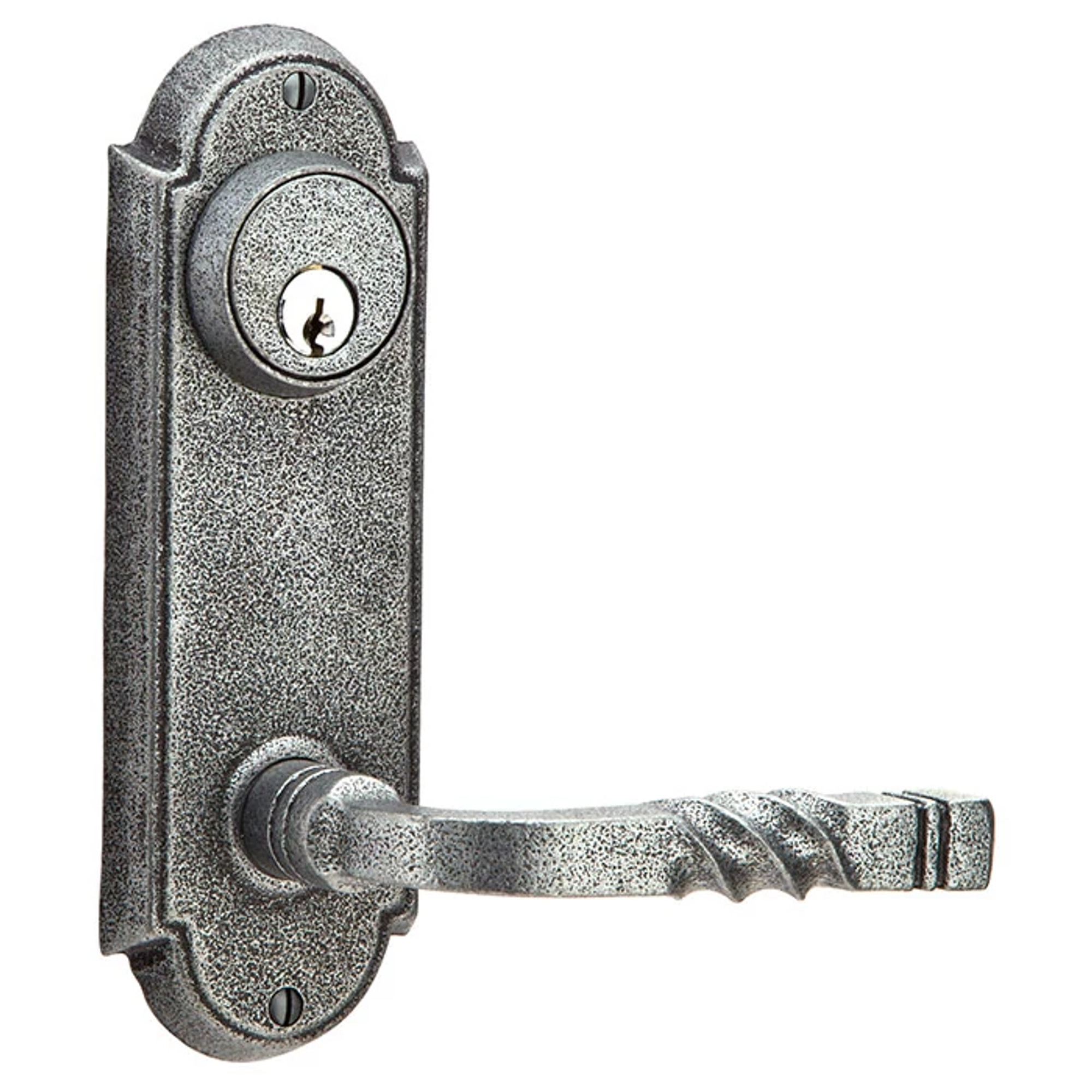 Wrought Steel #5 Style Keyed 3-5/8" C-to-C - Passage Single Keyed