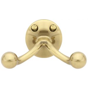 Traditional Brass Double Hook - Traditional Brass Dbl Hook