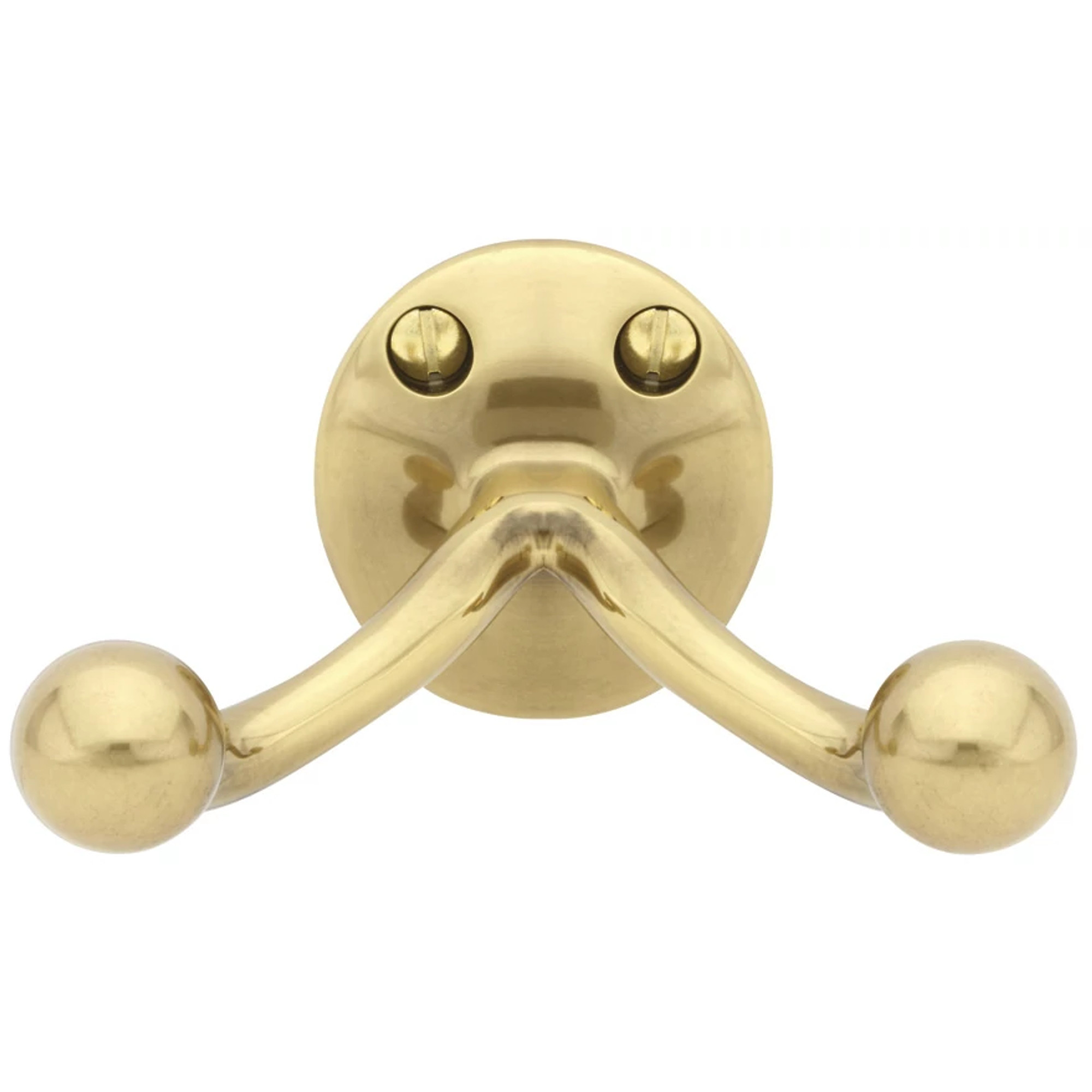 Traditional Brass Double Hook - Traditional Brass Dbl Hook