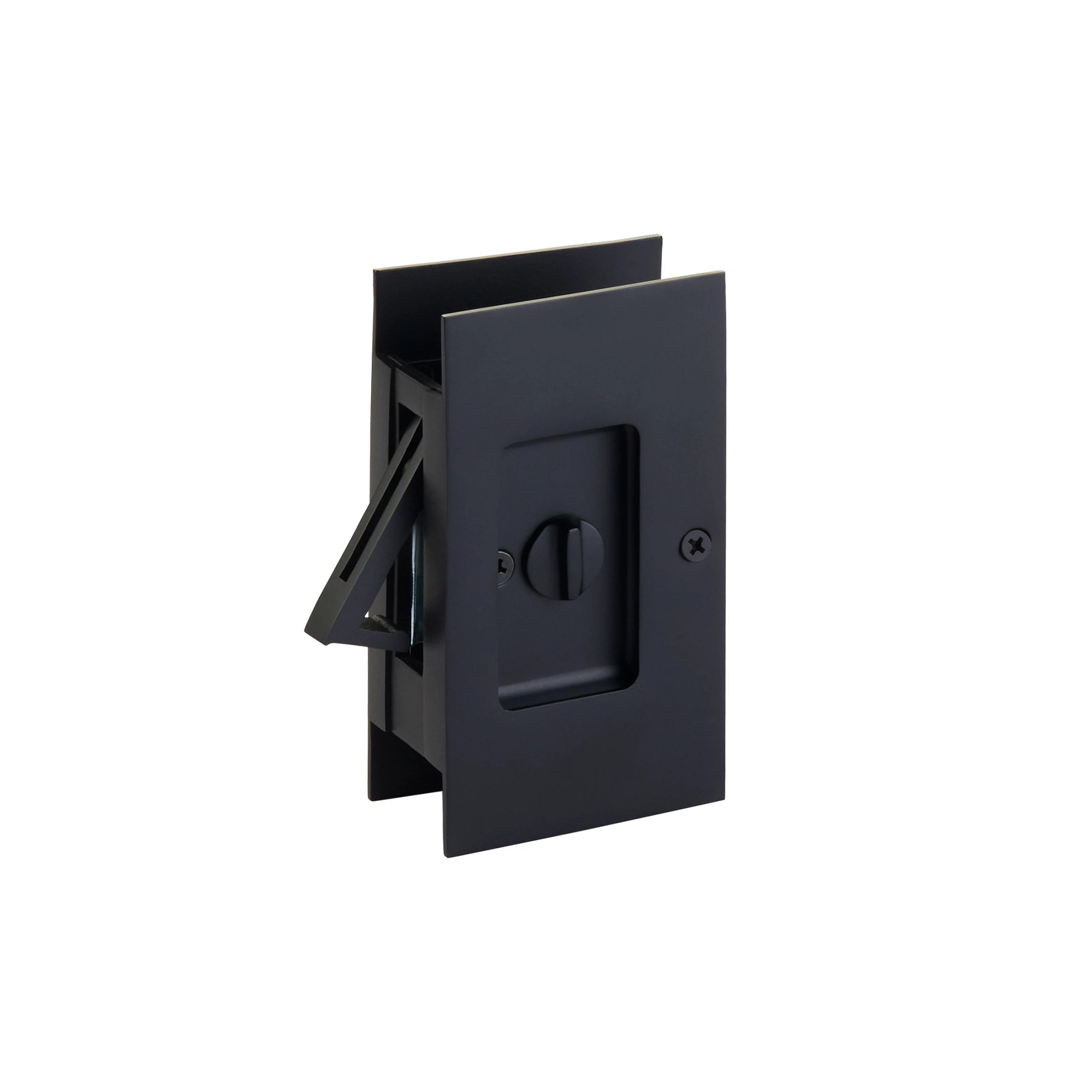 Modern Rectangular Pocket Door Lock - Passage