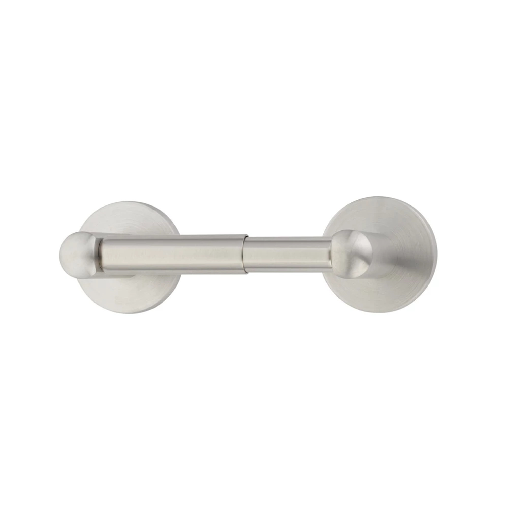 Bath Hardware Stainless Steel Spring Rod Style Paper Holder, Disk Rosette, SS