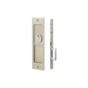 Rustic Modern Rectangular Mortise Pocket Door Lock - Passage