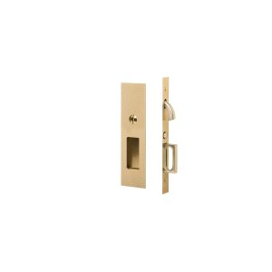 Knurled Narrow Modern Rectangular Mortise - Keyed