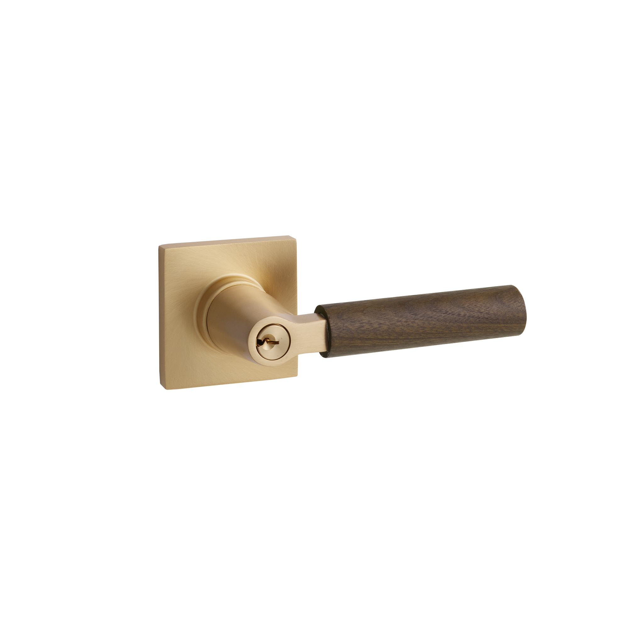L-Square Walnut Handle Key in Lever - Dummy