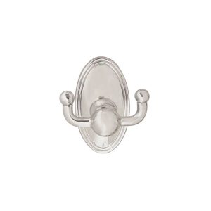 Traditional Brass Double Hook with Rosette - Traditional Brass Double Hook