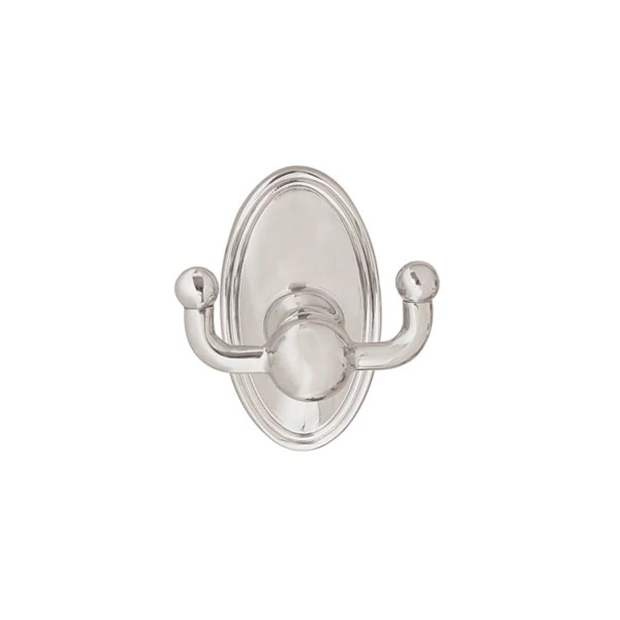 Traditional Brass Double Hook with Rosette - Traditional Brass Double Hook