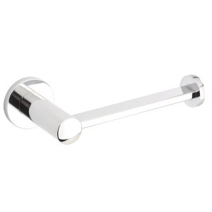 Bath Hardware Modern Brass Bar Style Paper Holder, Small Regular Rosette