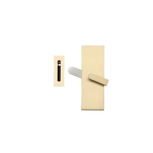 Modern Rectangular Privacy Lock with Strike - Modern Rectangular Barn Door Privacy Lock with Strike