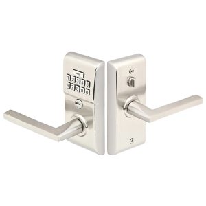 Modern Brass Keypad Leverset
