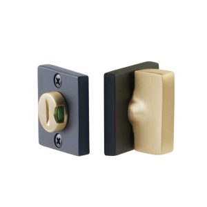 Square Double Rosette with Indicator - Thumbturn Privacy Bolt with Color Indicator